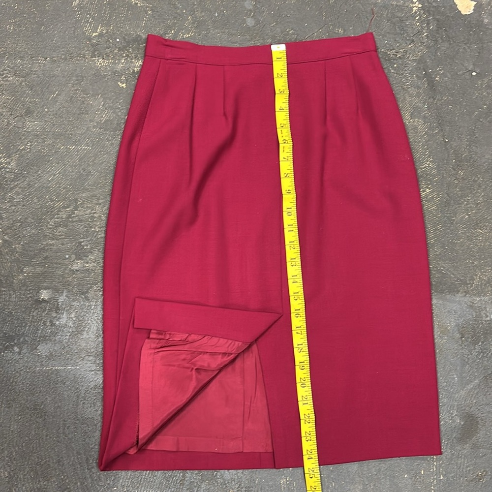 Kasper & Company Maroon Secretary Skirt (14701721) - Picture 6 of 8